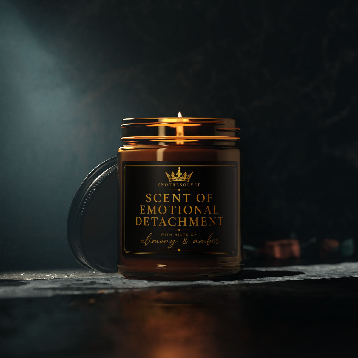 Scent of Emotional Detachment Soy Candle - Amber Jar