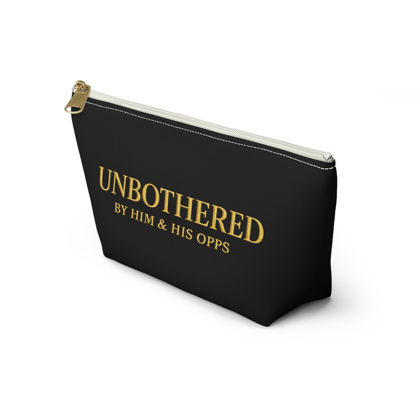 Unbothered Gold Crown Cosmetic Bag