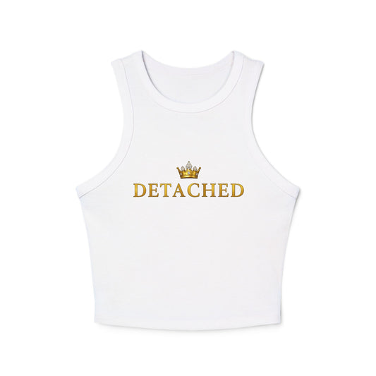 "Detached" Crown Racer Tank Top — Women's Graphic Crop Tank