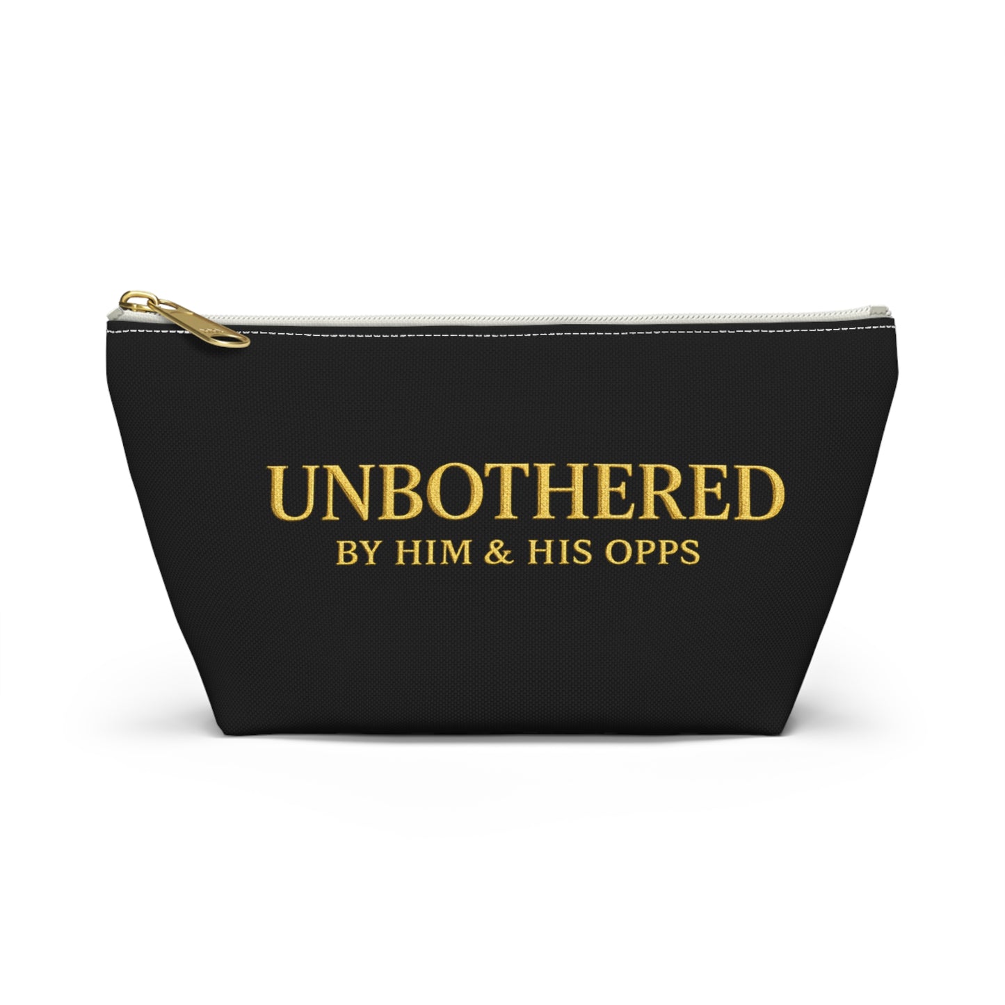 Unbothered Gold Crown Cosmetic Bag