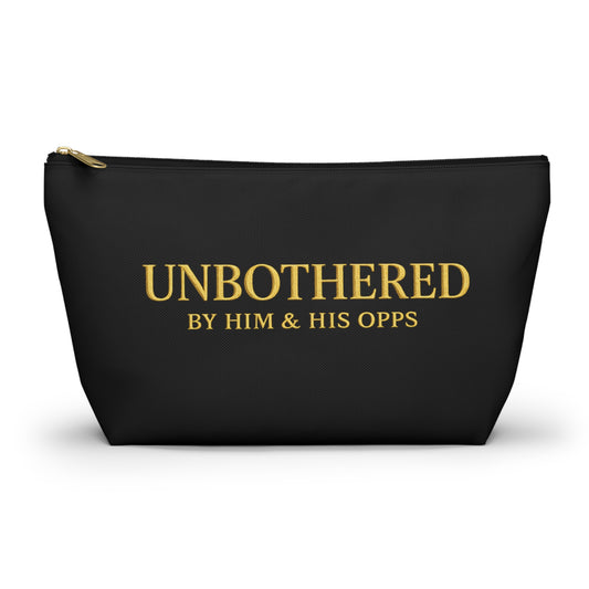Unbothered Gold Crown Cosmetic Bag