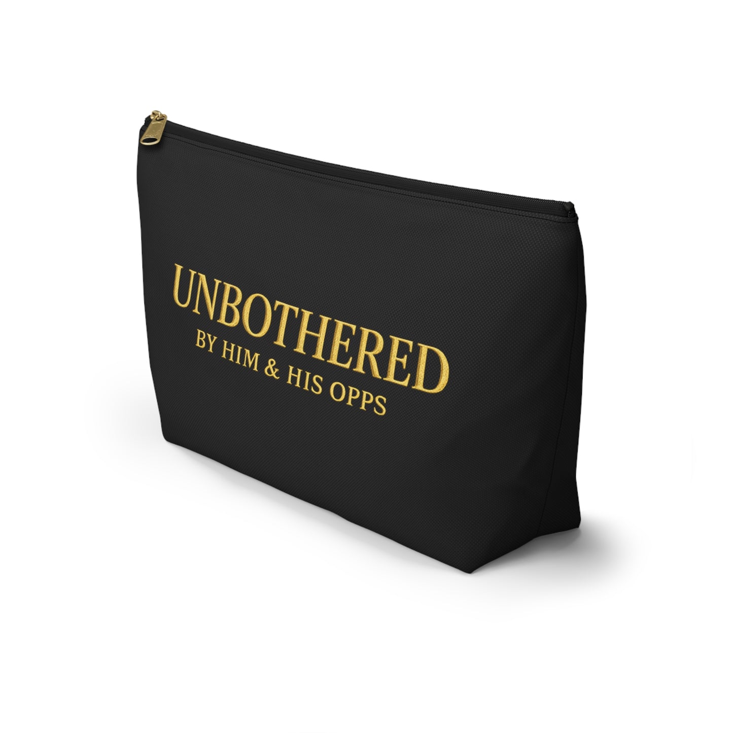 Unbothered Gold Crown Cosmetic Bag