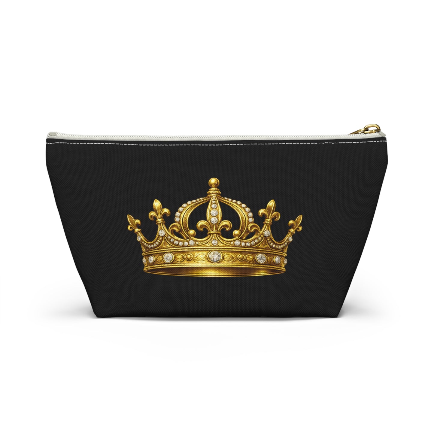 Unbothered Gold Crown Cosmetic Bag